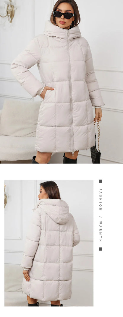 Women Long Coat 2024 New Autumn Winter Parkas Female Thick Down Cotton Coat Femme Casual Short Warm Thick Outerwear Ladies Top
