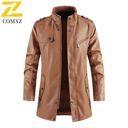 Men Medium and long Trench Coat  American Style Waterproof Windproof Long Jacket Business Casual Overcoat Spring Fall Outerwear