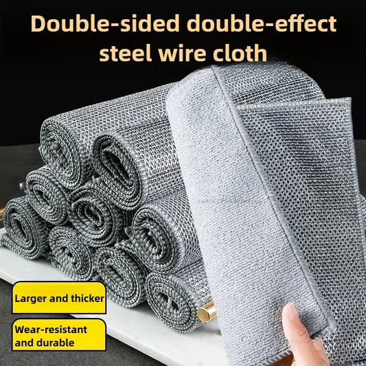Kitchen Cleaning Mesh Metal Cloth Wipes Scraper Cloth Clean Food Frets Metal Fabric Kitchen Towels for Guests in The Kitchen
