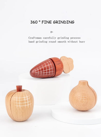Natural Wood Children's Preschool Toys Fruits And Vegetables Simulation Play House Kitchenware Cognitive Wooden Model Toys