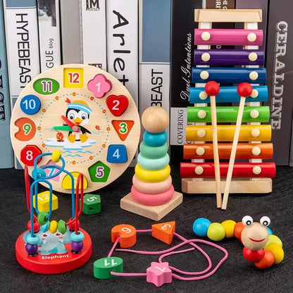 Baby Toys Kids 3D Wooden Puzzles Early Learning Baby Games Toys Educational Wooden Toys For Children Birthday Gifts