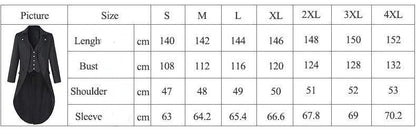 Mens Gothic Tail Coat Black Steampunk Victorian Coat for Men