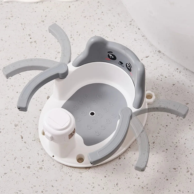 Baby bath seat, baby bathing gadget, lying support for infants, newborn bath basin seat, suction cup anti-slip bath stool