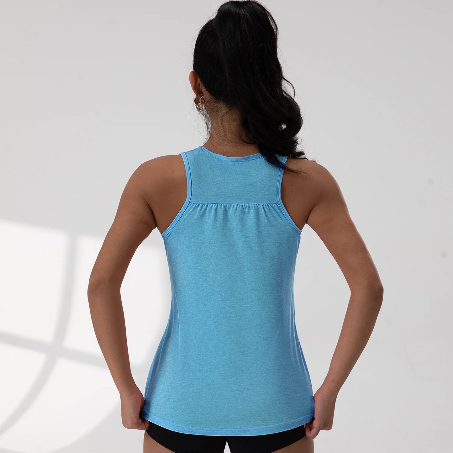 Sports T-shirt women summer breathable sexy beauty back fitness wear running training short sleeveless yoga top