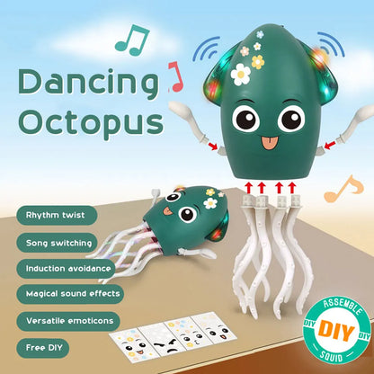 Interactive Moving Toys with Music & Light Electronic Light Up Music Toys Education Toddler Octopus Toy Children Development Toy