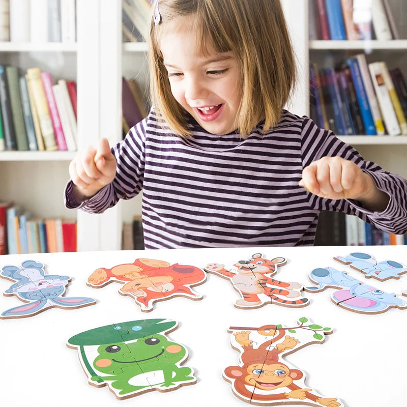 Children's puzzle toys, early education enlightenment cognition, cartoon patterns multiple themes