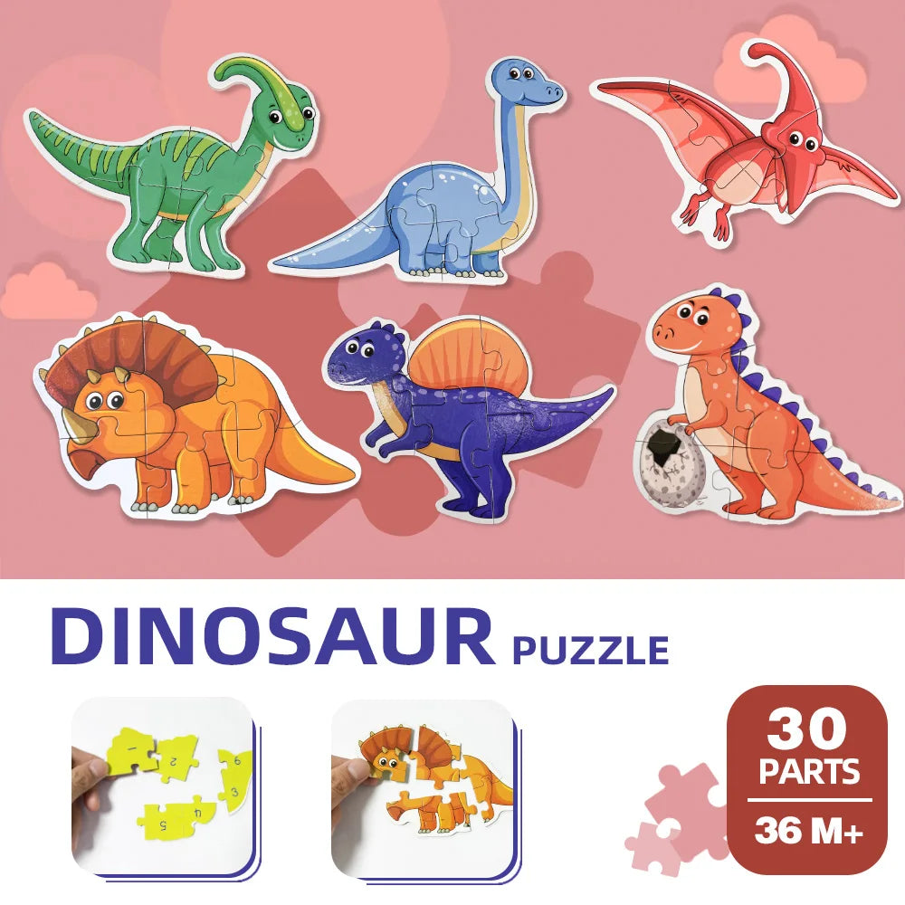Children's puzzle toys, early education enlightenment cognition, cartoon patterns multiple themes