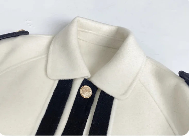 Poncho Cloak French Cape Imitation Wool Coat Women's New Loose Short Coat Fashion Leisure Lady Spring and Autumn Party Banquet