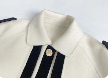 Poncho Cloak French Cape Imitation Wool Coat Women's New Loose Short Coat Fashion Leisure Lady Spring and Autumn Party Banquet