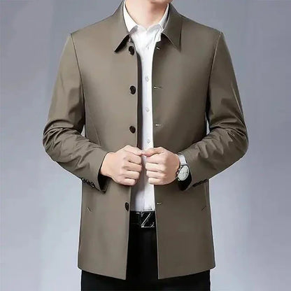 Men Coats Brand Top Quality Spring Men's Trench Coat Solid Color Mid-length Jacket male Casual Business Windbreak Jackets