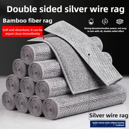 Kitchen Cleaning Mesh Metal Cloth Wipes Scraper Cloth Clean Food Frets Metal Fabric Kitchen Towels for Guests in The Kitchen