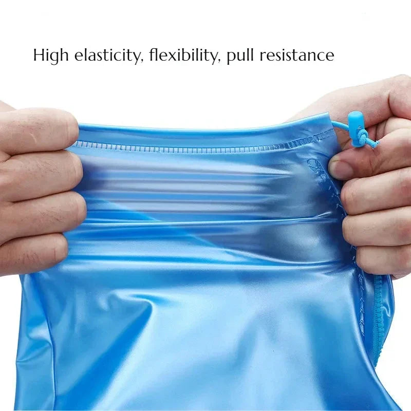 1 Pair Waterproof Shoe Covers Non-slip Reusable Rain Snow Boot Women Men PVC Outdoor Rainy Reusable Quality Non-slip Shoe Cover