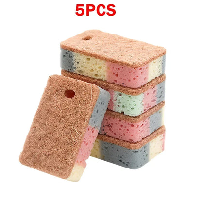 Cleaning Tools 5/10/20 Pieces Dishwashing Sponge Wood Pulp Cotton Color Magic Cleaning Sponge Pot Brush Kitchen Washing Tools