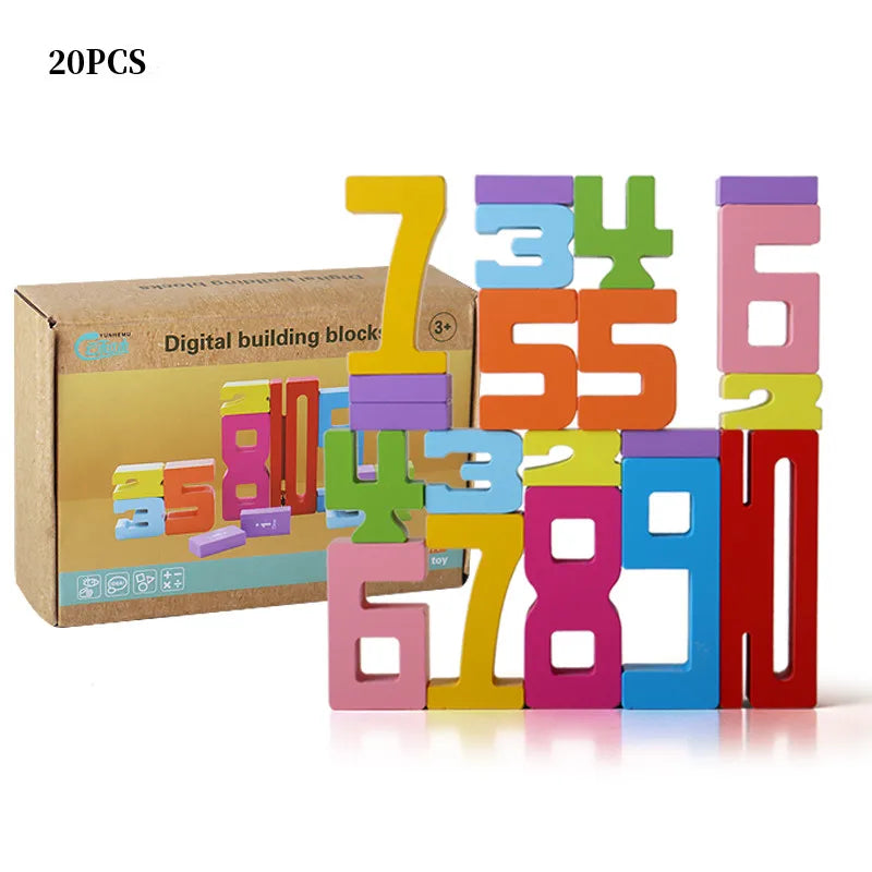 Digital Building Blocks Children's Educational Toys Baby Early Education Big Particle Color Building Blocks Holiday Gifts