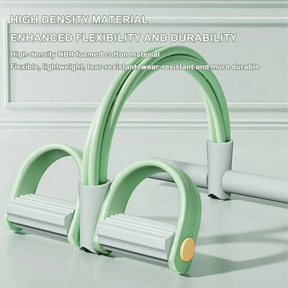 4 Tube Pedal Tensioner Portable Resistance Band Sit Up Fitness Equipment Yoga Stretching Tummy Trimmer Pull Rope Equipment