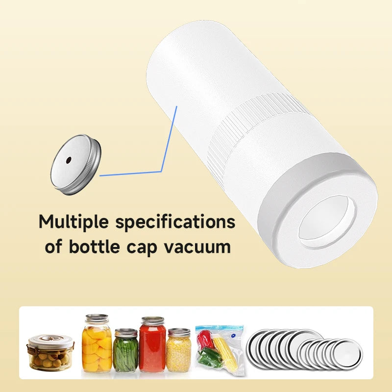 Wireless Kitchen Tools Handheld Food Bag Vaccum Sealer Pump Bottle Jar Vacuum Sealing Machine for Regular & Wide Mouth Mason Jar