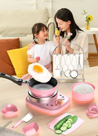Children's Real Cooking Mini Kitchen Toys - 22 PCS Set