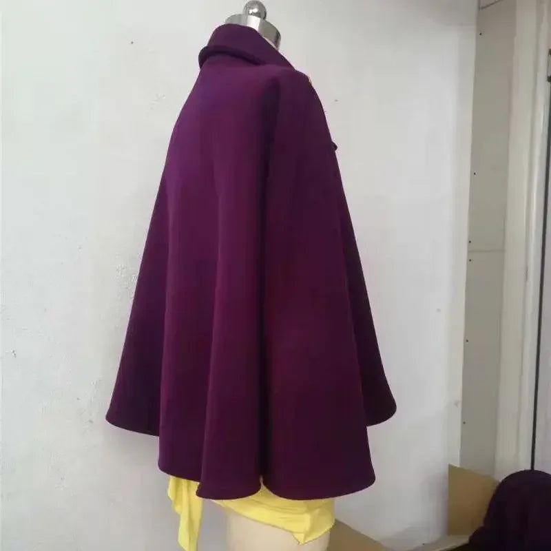 New Spring and Autumn Wool Coat for Women Ins Trendy Ins Trendy Slim Cloak Cloak Temperament Slim Small