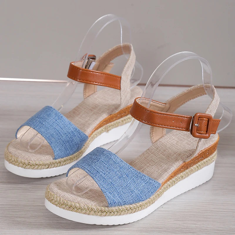Summer Shoes Sandals Women Soft Sandals Ladies Slip On Sandals For Women Wedge Ladies Shoes Plus Size Footwear Slipper Female