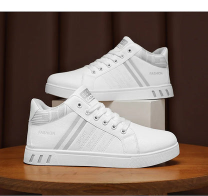 Men's Boots Spring Autumn Men High Top Ankle Boots White Breathable Men's Casual Shoes for Men Sneakers Platform New Men's Boots