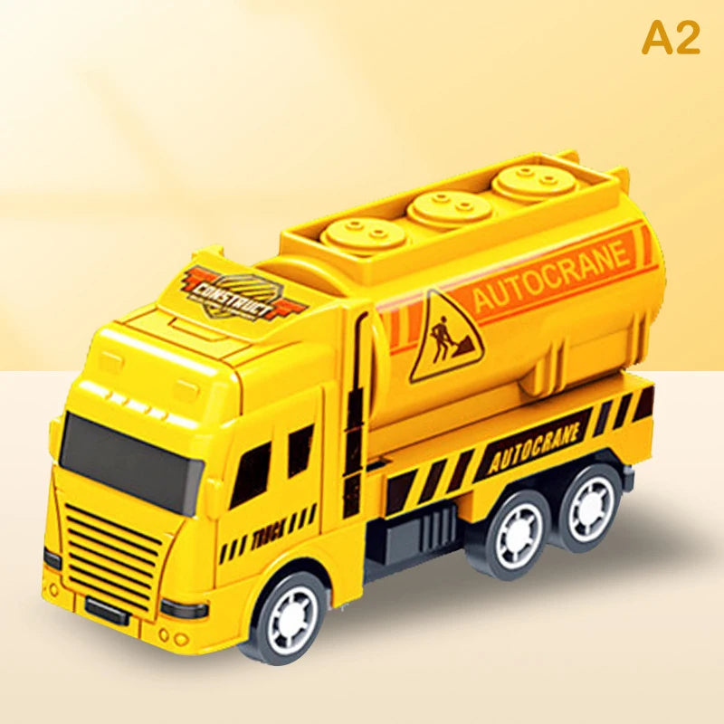 Kids Toys Car Inertia Sanitation Truck Models Pull Back Military Engineering Vehicle Fire Engine Boys Toys For Children Gift