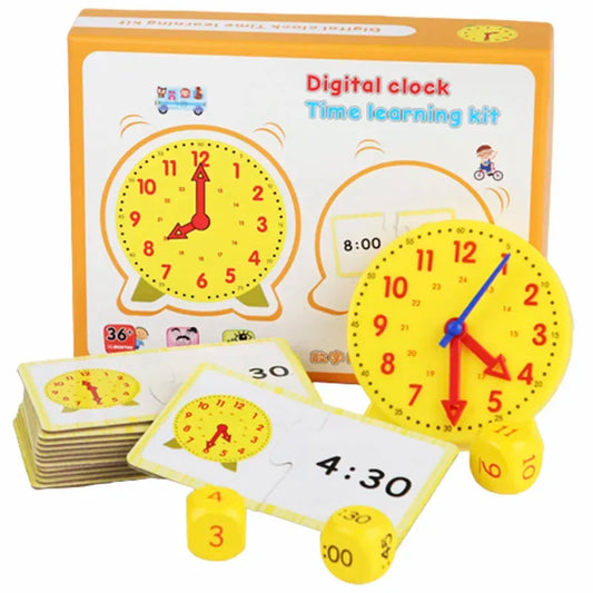 Children Interesting Clock Educational Toys Hour Minute Second Cognition Matching Puzzle Toys Kids Early Preschool Teaching Aids