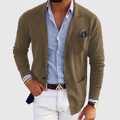 Men's Coat Autumn and Winter Fashion Slim Fit British Suit Casual Formal Blazer for Men