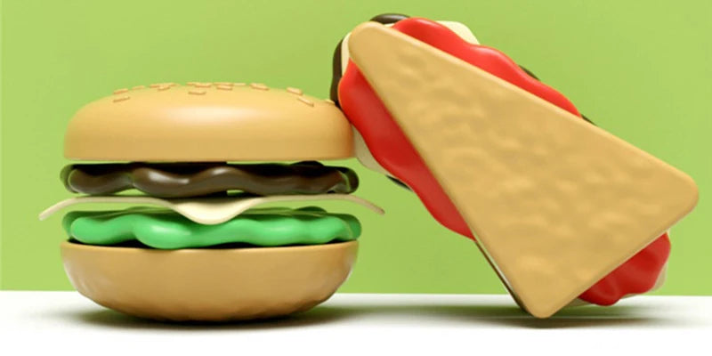 9Pcs/set Children Pretend Simulation Food Toys Play House Hamburger Fries Model Cooking Role Play Fast Food Kids Educational Toy