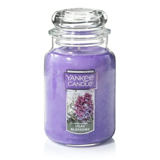 Yankee Candle Lilac Blossoms 22 oz Large Jar Floral Fragrance Long Burn Time Premium Scented Candle