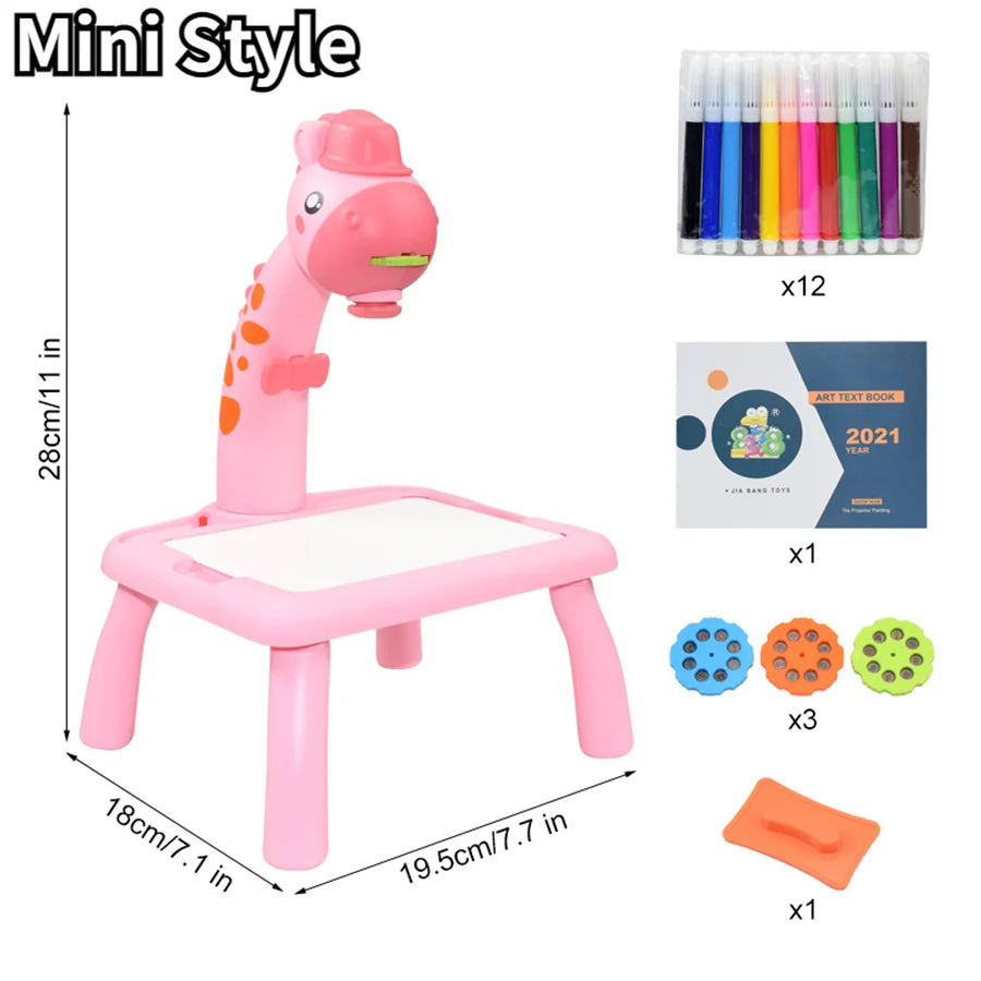 Children's Projector Art Painting Toy Table Children's Drawing Board Desk Arts Crafts Education Drawing-learning Tools Girl Toys