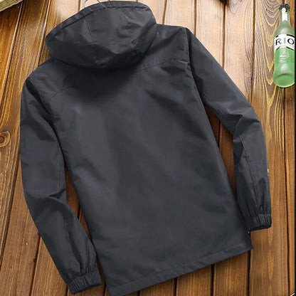 Men Women Jacket Waterproof Outdoor Windbreaker Thin Hoodie Hiking Sport Couples Style Coat 7XL Windproof Coat Large Size Parkas