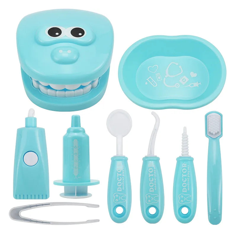 Children Dentist Pretend Play Toys Simulation Dentist Tools Hygienic Habits Cultivation Role Play Game Educational Toys For Kids