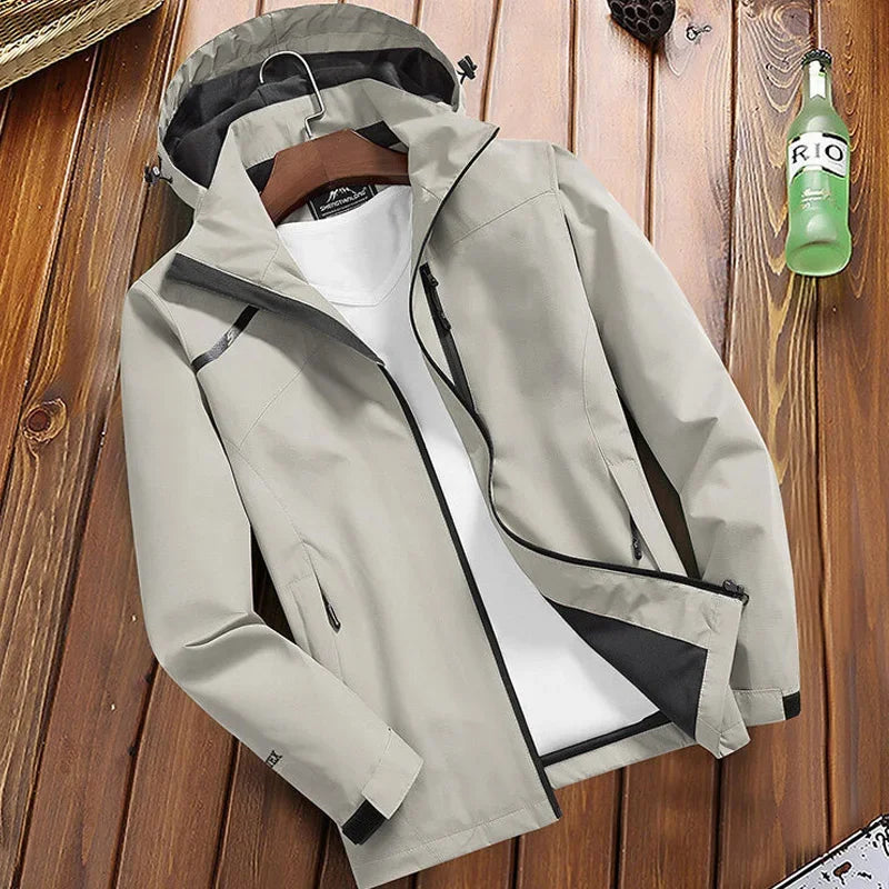 Men Women Jacket Waterproof Outdoor Windbreaker Thin Hoodie Hiking Sport Couples Style Coat 7XL Windproof Coat Large Size Parkas