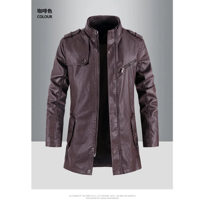 Men Medium and long Trench Coat  American Style Waterproof Windproof Long Jacket Business Casual Overcoat Spring Fall Outerwear