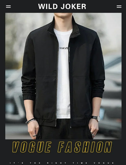 Men's Coat 2025 Spring Autumn Mens Jackets Hip Hop Street Thin Coat Sports Black Loose Windbreaker Men Clothing Men's Coat