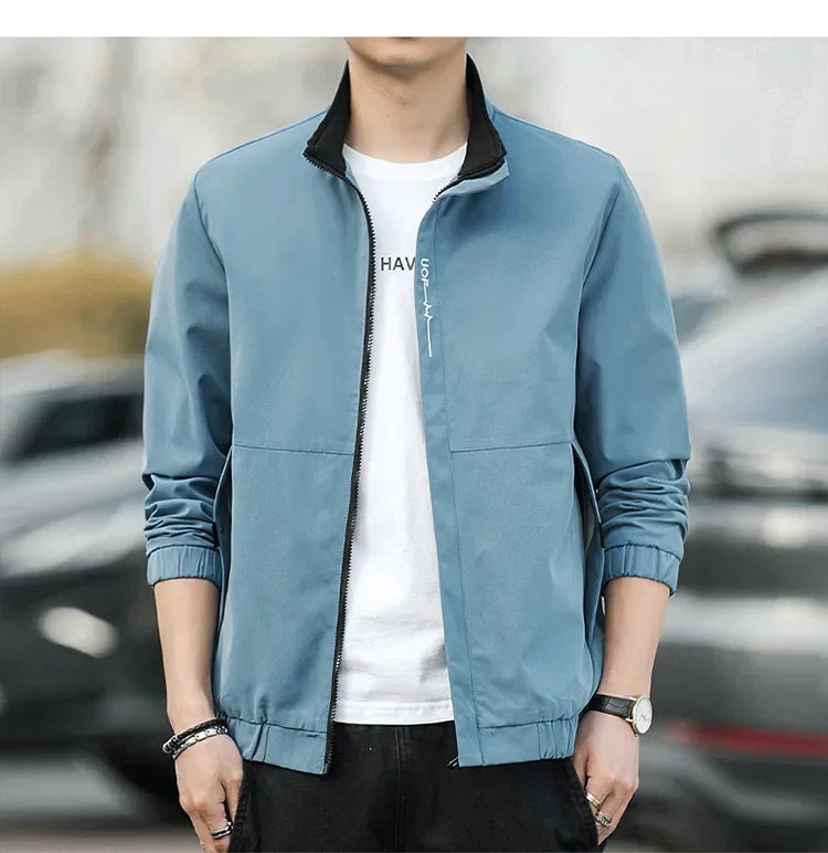 Men's Coat 2025 Spring Autumn Mens Jackets Hip Hop Street Thin Coat Sports Black Loose Windbreaker Men Clothing Men's Coat