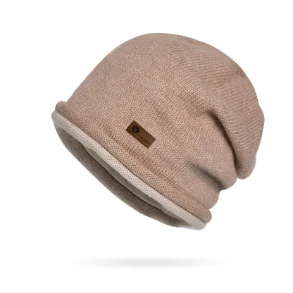 Winter Women Curled Knit Hat Fashion Cold Hat Warm Pile Hat Big Head Round Ear Protector Hat Puller Hat