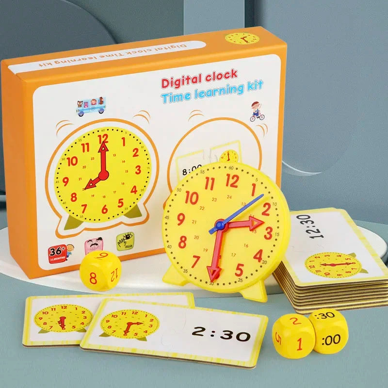 Children Interesting Clock Educational Toys Hour Minute Second Cognition Matching Puzzle Toys Kids Early Preschool Teaching Aids