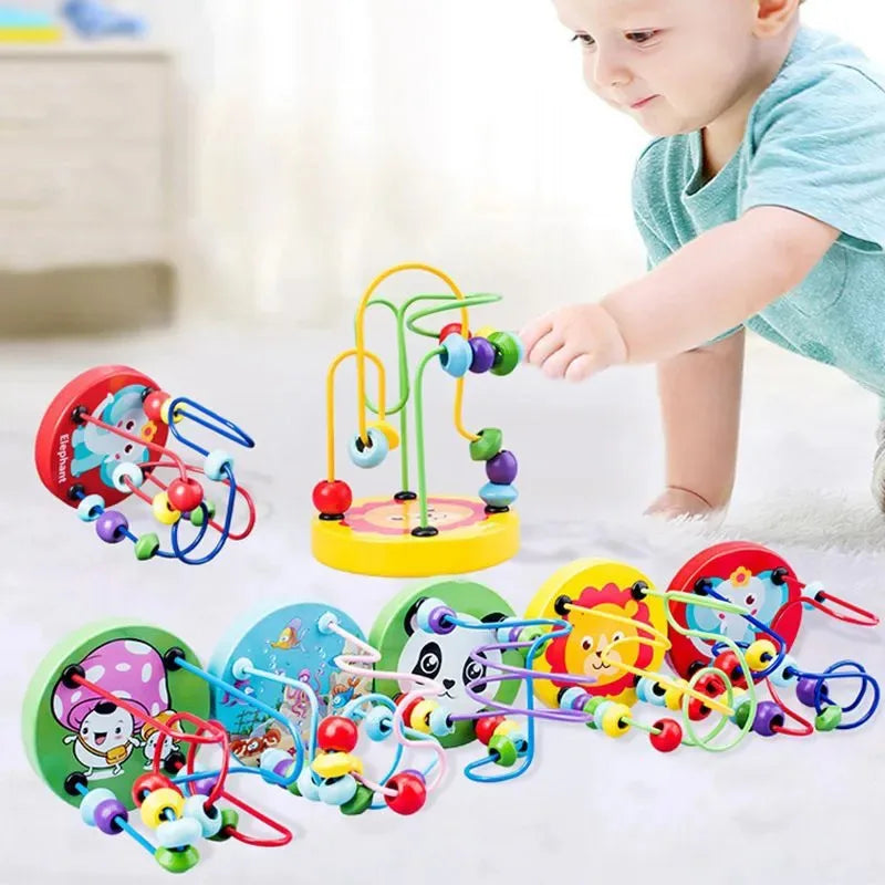 Educational toys for children under one year old-Montessori maze/finger game, used to develop fine motor skills 12x9x9 cm, used