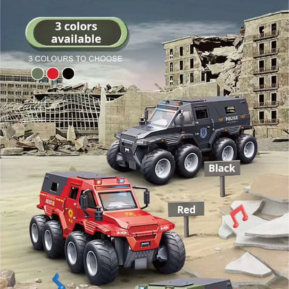 Children Inertia Toy Car With Sound Light Music Simulation Off-road Caravan Boys Interactive Toys Cool Military Buggy Toy Gift