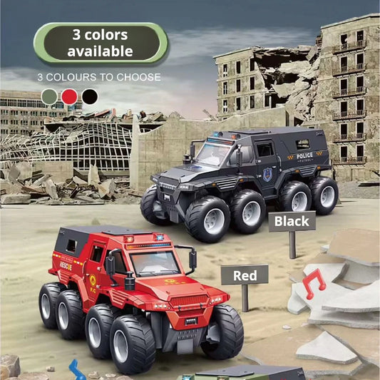 Children Inertia Toy Car With Sound Light Music Simulation Off-road Caravan Boys Interactive Toys Cool Military Buggy Toy Gift