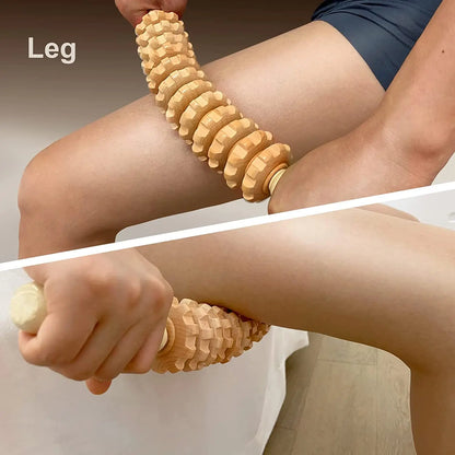 Wood Curved Massage Roller Stick Anti Cellulite Lymphatic Drainage Massager Body Gua Sha Maderotherapy Muscle Massage Relaxation