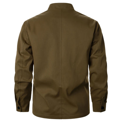 Men's Jacket Coat Solid Color Zipper Regular Fit Windproof Casual Style Men's Coat Outdoor Sports Daily Outfits Gift Men's Coat