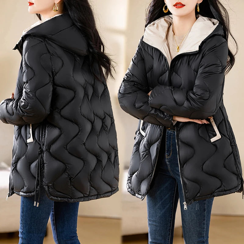 Women's Warm Cotton Jacket Winter Simple And Fashionable Women's Coat Plus Size Windproof Jacket Women's Top