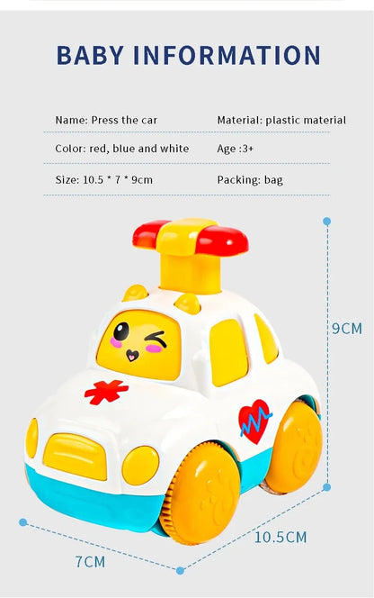 Children Toys Cars Toys for Boys 1 2 3 Ages Cartoon Inertia Press and Go Cars Toys for Kids Pull Back Fire Engine Toy Baby Gifts