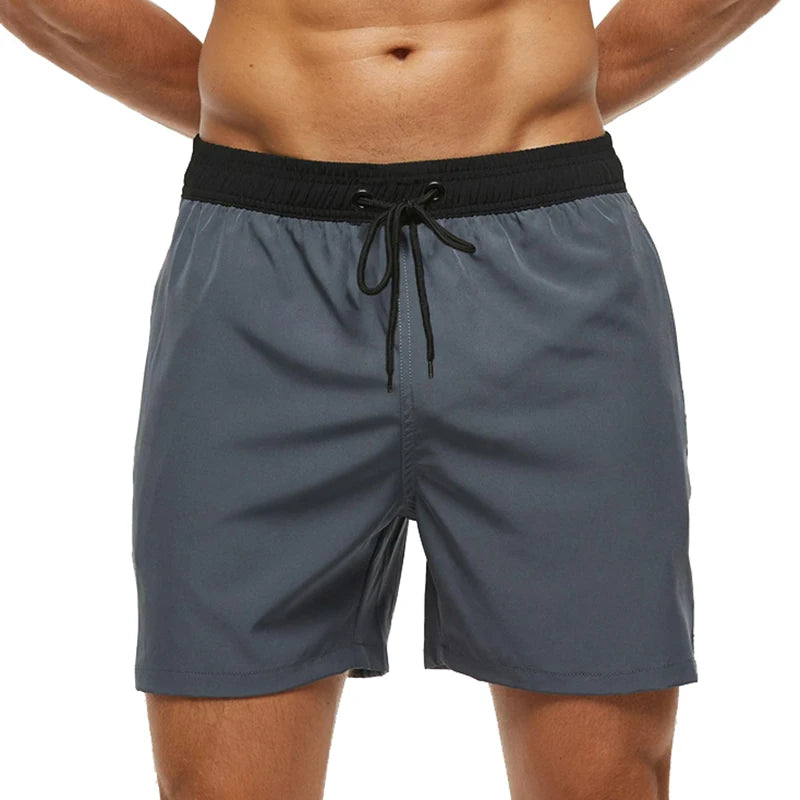 Escatch 2025 Mens Shorts Classic Quickly Dry Solid Sportswear Swim Trunks Beach Mesh Liner Surfing Traje De Baño Hombre Short