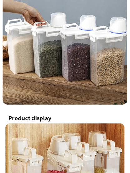 Kitchen Storage Box, Rice Bucket Storage Can, Five Grain And Miscellaneous Grain Storage Can, Sealed Can, Practical For Kitchen