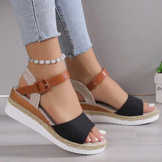 Summer Shoes Sandals Women Soft Sandals Ladies Slip On Sandals For Women Wedge Ladies Shoes Plus Size Footwear Slipper Female