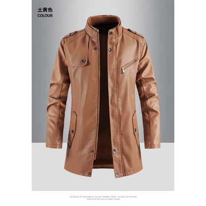 Men Medium and long Trench Coat  American Style Waterproof Windproof Long Jacket Business Casual Overcoat Spring Fall Outerwear