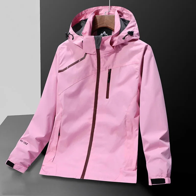 Men Women Jacket Waterproof Outdoor Windbreaker Thin Hoodie Hiking Sport Couples Style Coat 7XL Windproof Coat Large Size Parkas